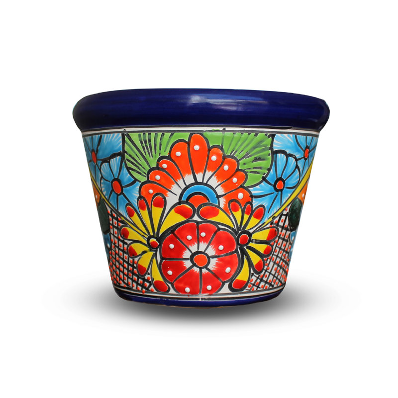 Pot à fleurs en céramique Talavera