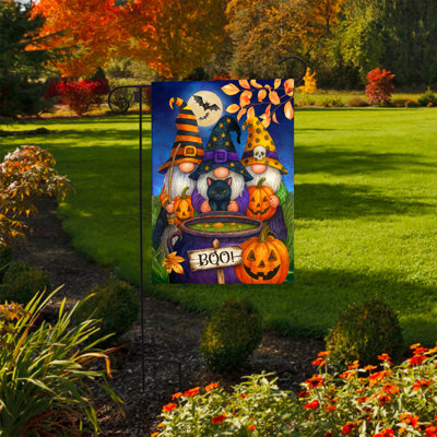 Gnome Witch Trio Garden Flag 12x18