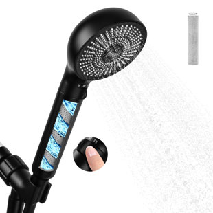 London Sunshine Filtered Shower Head With Handheld Kit - High Pressure 3-spray Modes & Carbon Filtration System, Includes Hose (black)