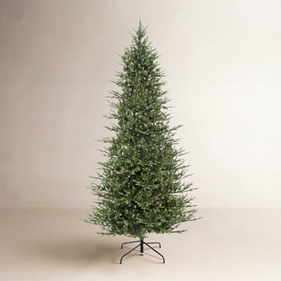 Hachmin Slender Green Realistic Artificial Fir Christmas Tree with Lights