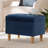 Baxton Studio Elias Modern Navy Blue Velvet Fabric Storage Ottoman