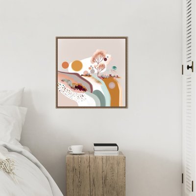 Happy Light Hills by Bella Eve Framed Canvas Wall Art Print