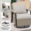 Ensemble de chaises de patio 3 pièces pivotantes en osier avec table d'appoint-120465754