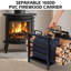 Support de bois de chauffage intérieur / extérieur avec support à bois de chauffage, support à bûches en métal robuste, support à bois de chauffage Indooor