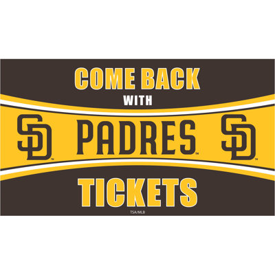 Tapis en PVC San Diego Padres Revenez avec billets, 28 po x 16 po