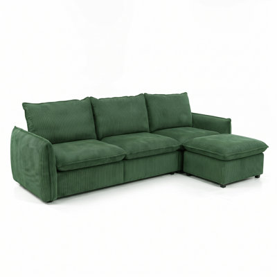 Canapé modulaire en L avec repose-pieds Boucle