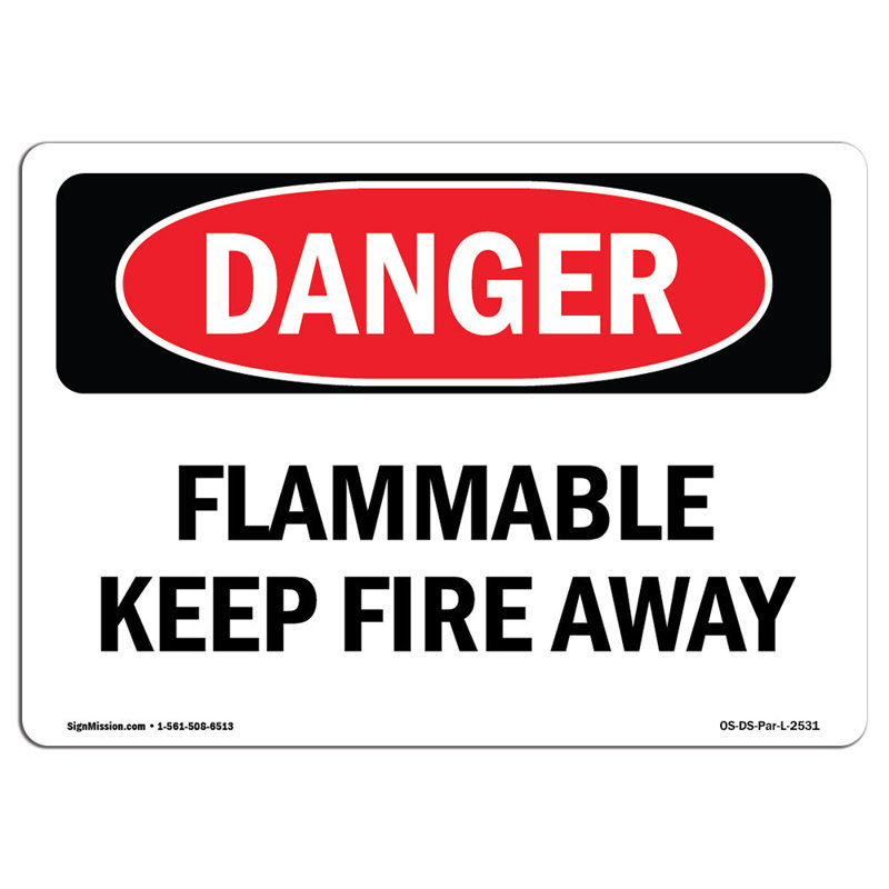 Danger Sign, 12" H x 18" W x 0.1" D