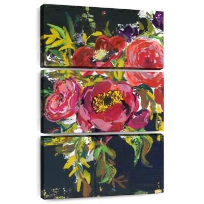 Harnek Abstract Bouquet In Black