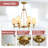 6-Light Classic Chandelier With White Fabric Shade