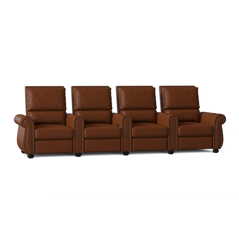 Sièges de cinéma maison Stallion HR Series (rangée de 4), Cognac luxueux