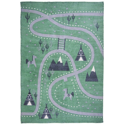 Calliope Cotton Green Indoor Rug