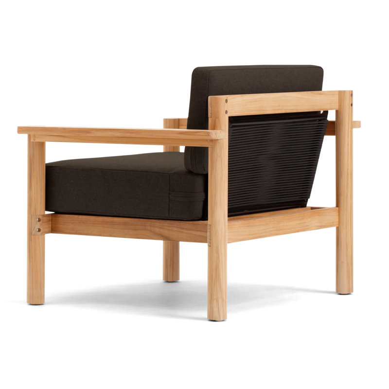 Haven Outdoor Teak Lounge Chair, Sunbrella Coal