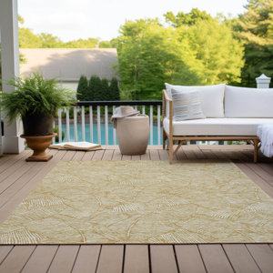 Lamanna Indoor/Outdoor Area Rug with Non-Slip Backing