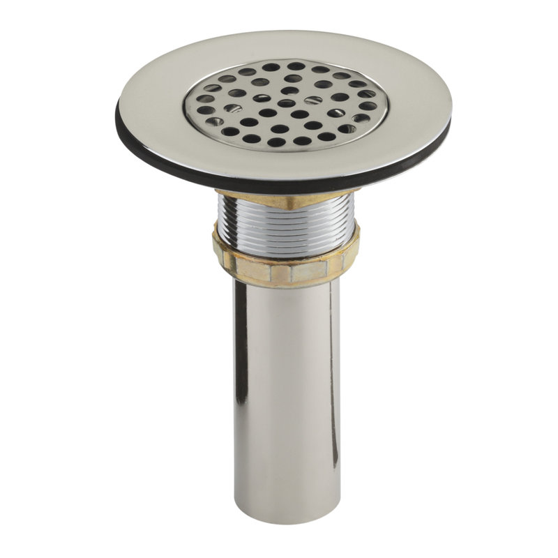 1.5" Grid Kitchen Sink Drain, Vibrant Polished Nickel