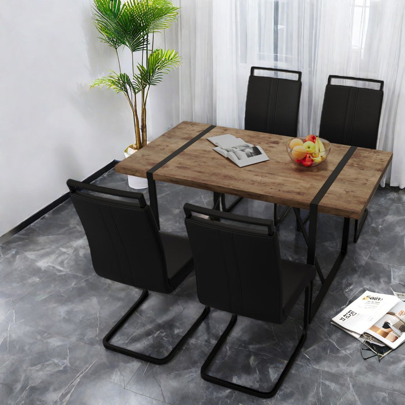 Ensembles de table de salle à manger rustique durable, style industriel en bois MDF pour la cuisine