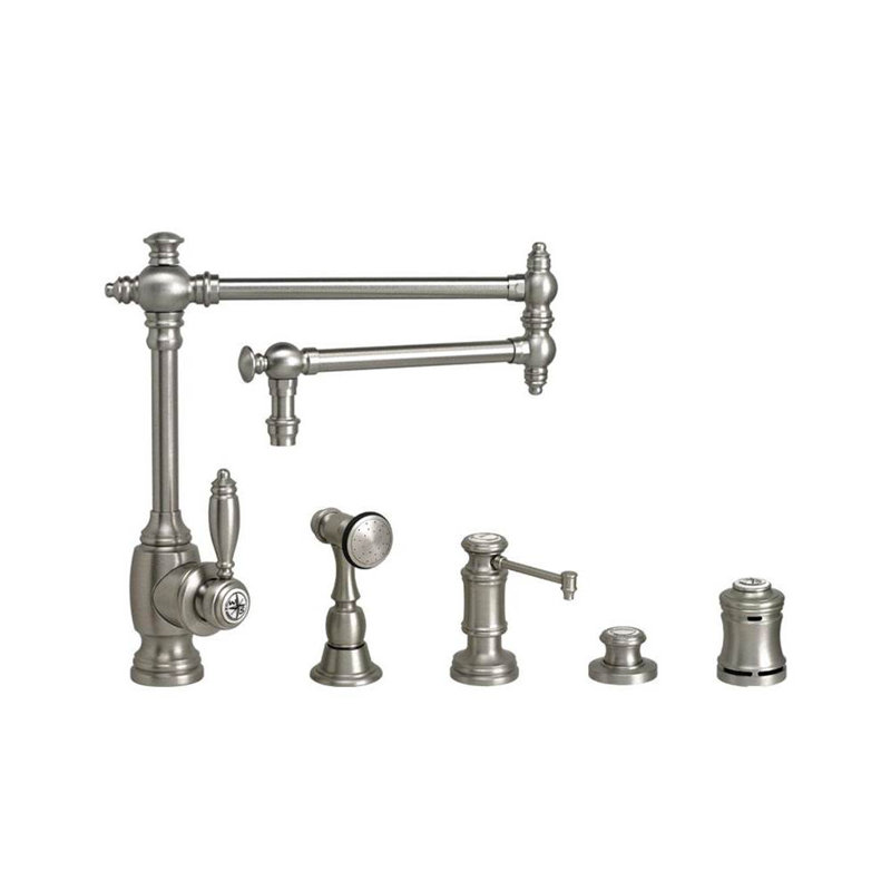 Towson Kitchen Faucet - 18" Articulated Spout, Satin Chrome