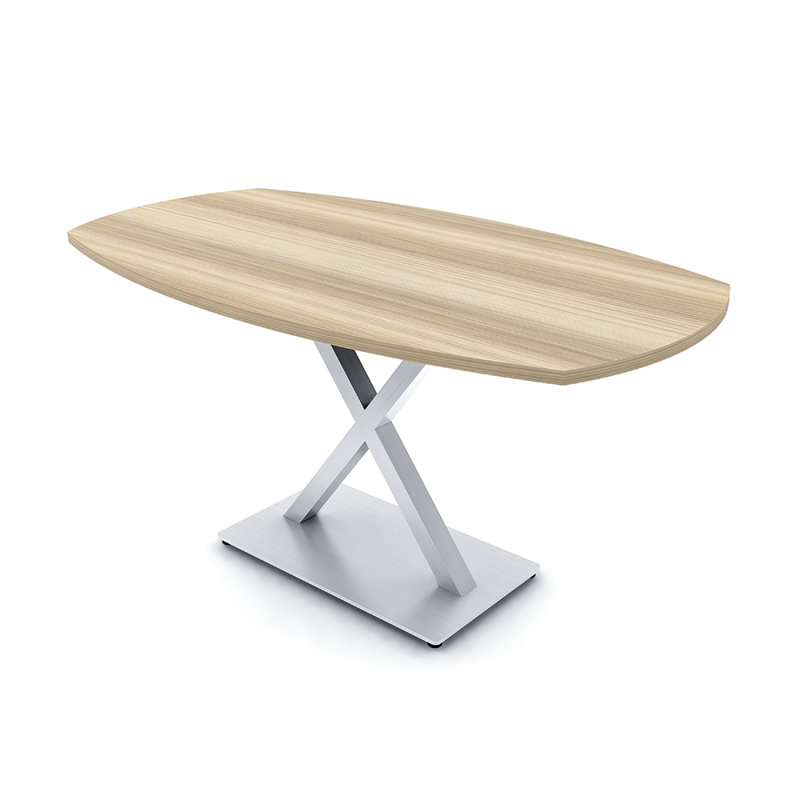 Table de conférence Pavert, H 30 po x l 60 po x P 36 po, Blond blond cendré, Argent