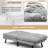 Isaul 68'' Upholstered Biscuit Back Convertible Sofa-158671443