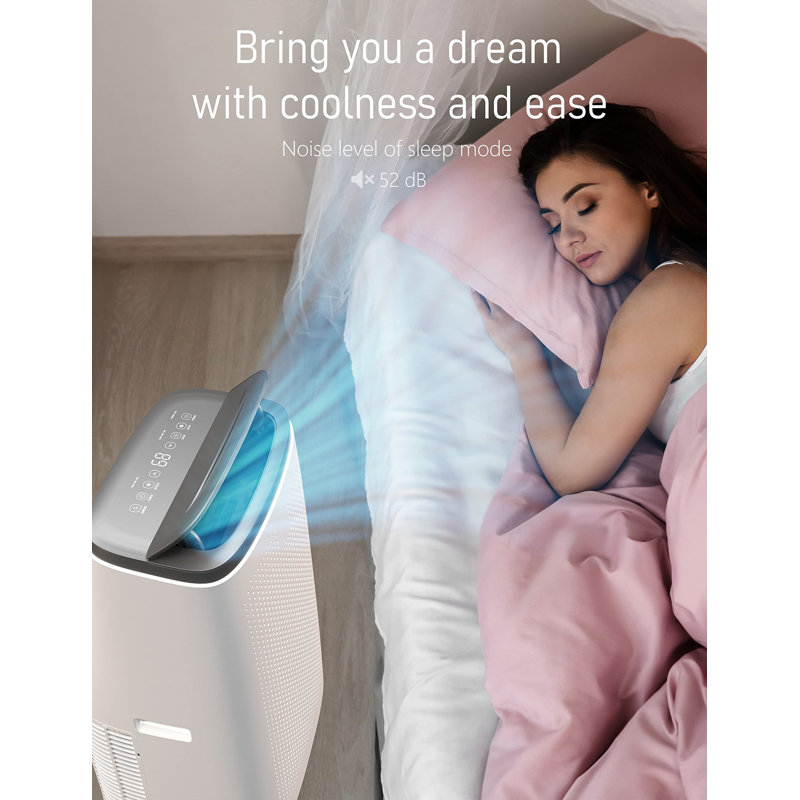 Zstar 14000 BTU Portable Air Conditione for 750 Square Feet with Remote Included, Gray