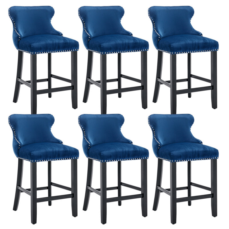 Tabouret de bar 26,7 po, Bleu marine