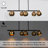Christobal 6 - Light Modern Kitchen Island Linear Black/Brass Pendant Light