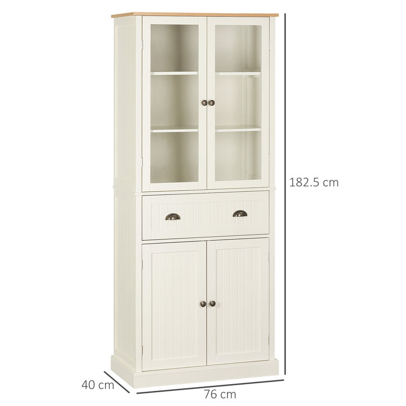 182.5cm Kitchen Pantry, White