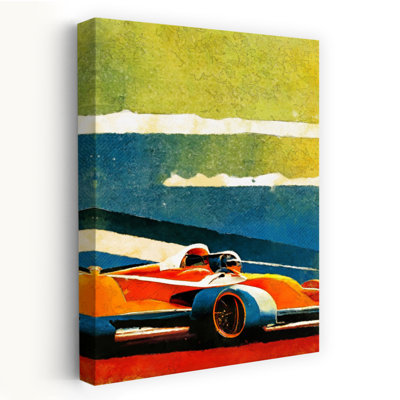 Dynamic Race Car Speed Contemporary Wall Art
