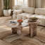 Table basse ronde en marbre 2 pièces pour salon-1266367676
