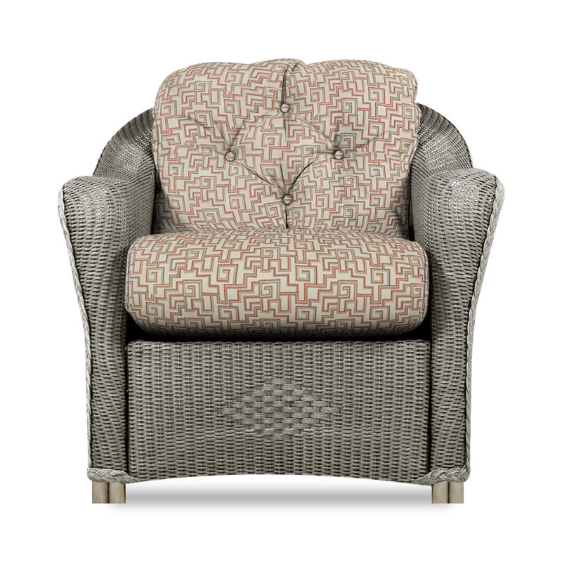 Reflections Outdoor Lounge Chair, Kasos Sienna, Denim Blue