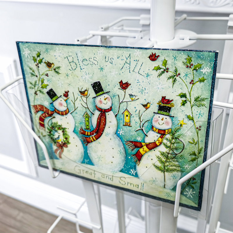 Boîte de rangement transparente pour cartes de vœux 7,4 x 3,7 x 0,75 po