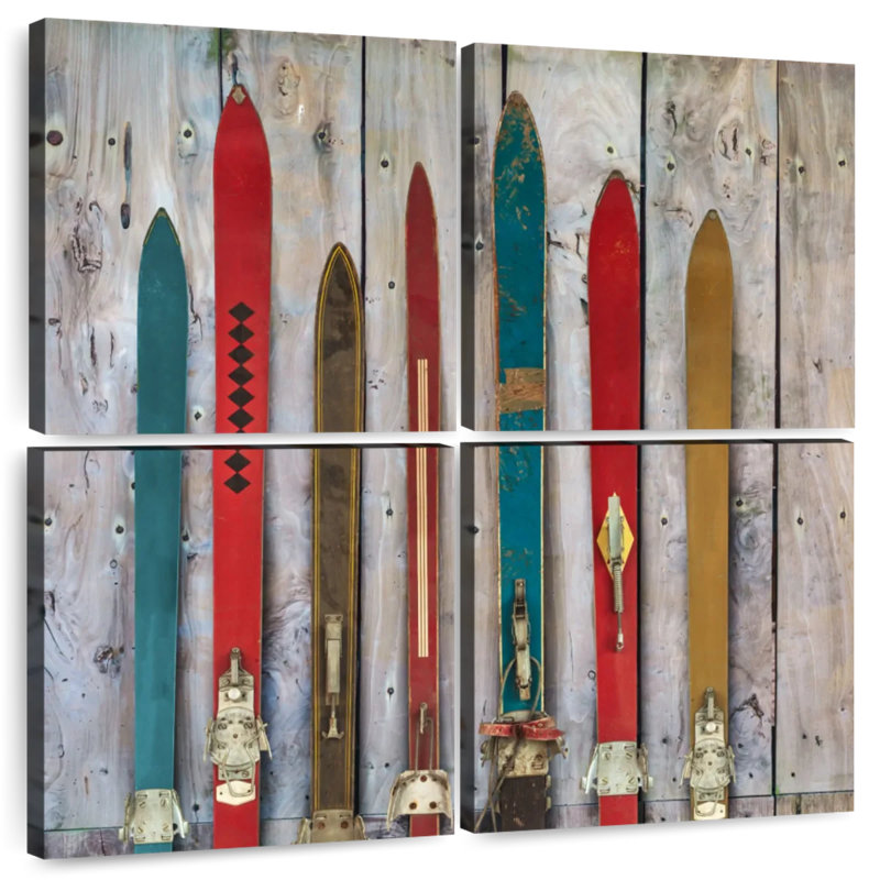 Collection de skis rétro Sireci, H 32 po x l 32 po