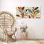 Feuilles en couleur - ensemble de 2 impressions sur toile tendue-1692845976
