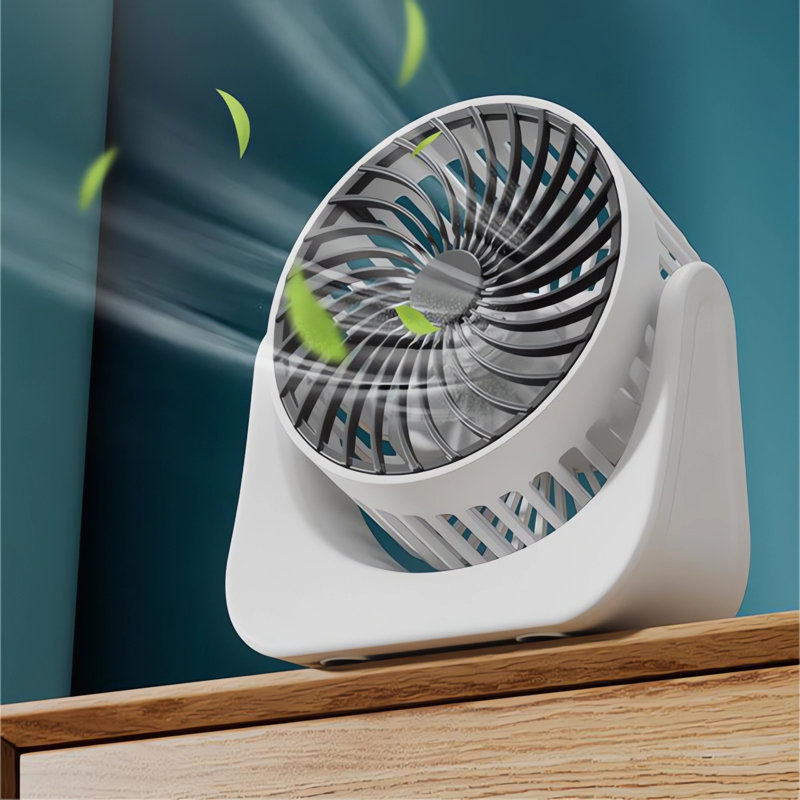 Petit ventilateur de bureau à dortoir silencieux à 3 vitesses USB