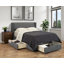 Lit plateforme tapissier avec rangement à profil bas Orick-736067213
