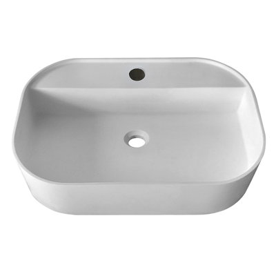 Lavabo contemporain blanc mat uni