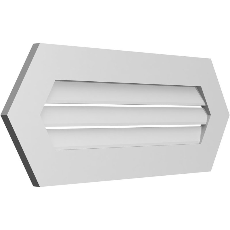 Évent horizontal fonctionnel à pignon en uréthane à surface horizontale Signature, H 14 po x l 36 po x P 1 po