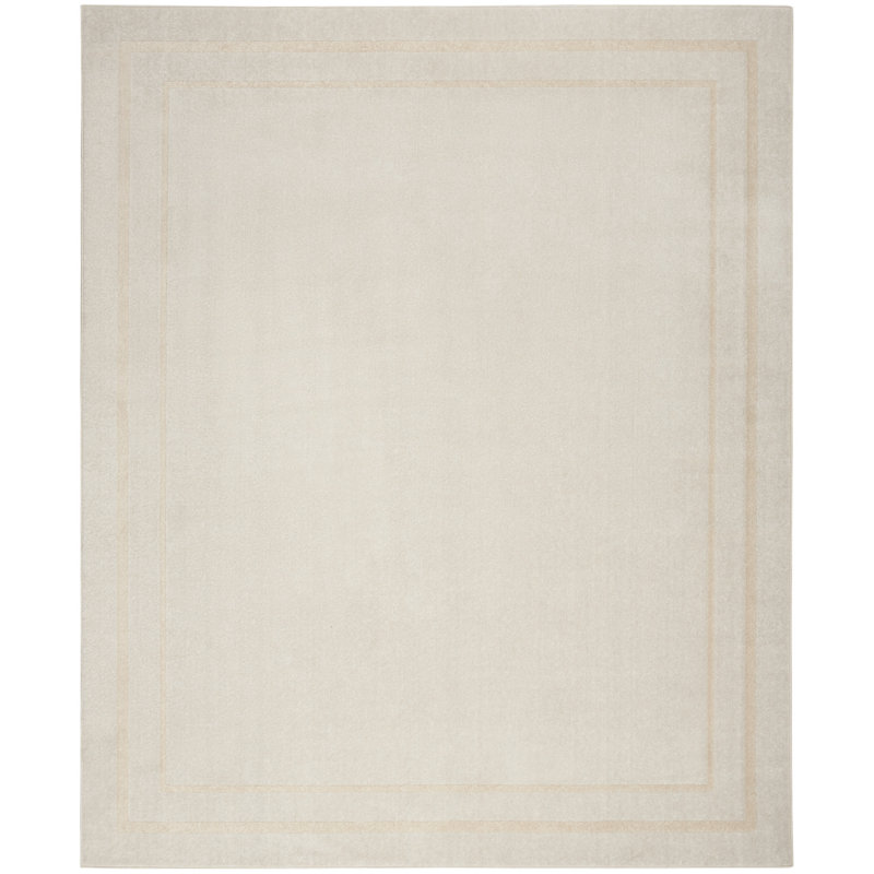 Tapis intérieur / extérieur ivoire Nourison Essentials, Rectangulaire 2 pi x 4 pi