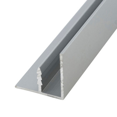 Outwater 13/16In Clear Anodized (Satin) Finish Flat Aluminum Center Barb Tee Moulding, 46In Lengths (Pack Of 3)