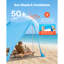 Beach Tent Sun Shelter, UPF50+ Sun Protection, 6.6 ft Tall, 7.5x7.5 ft, Easy Pop Up Beach Canopy with Sandbags, Stability Poles, Sand Shovels, Portable Shade for Family Outings, Camping, Fishing