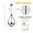 5-light Dimmable Iron Chandelier