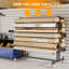 Étagère de rangement industrielle à 5 tablettes robustes - support d'organisation en acier à double face de l 59 po x P 35,4 po x H 66 po, capacité de 2100 lb avec roulettes-1477350236