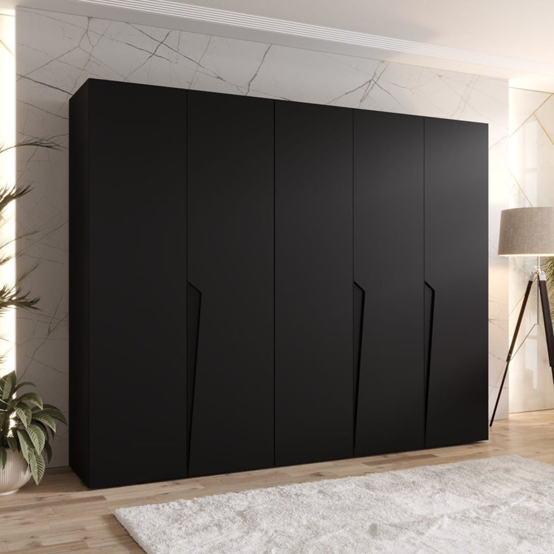 Manufactured Wood Wardrobe, Black