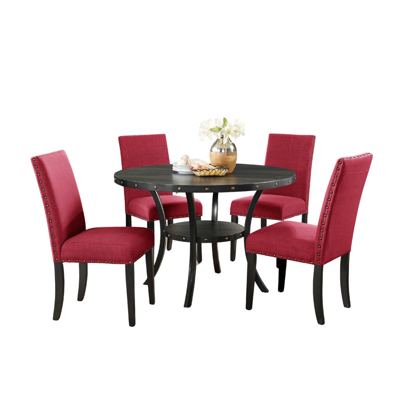 Ensemble repas pour 4 personnes Carliana, Rouge