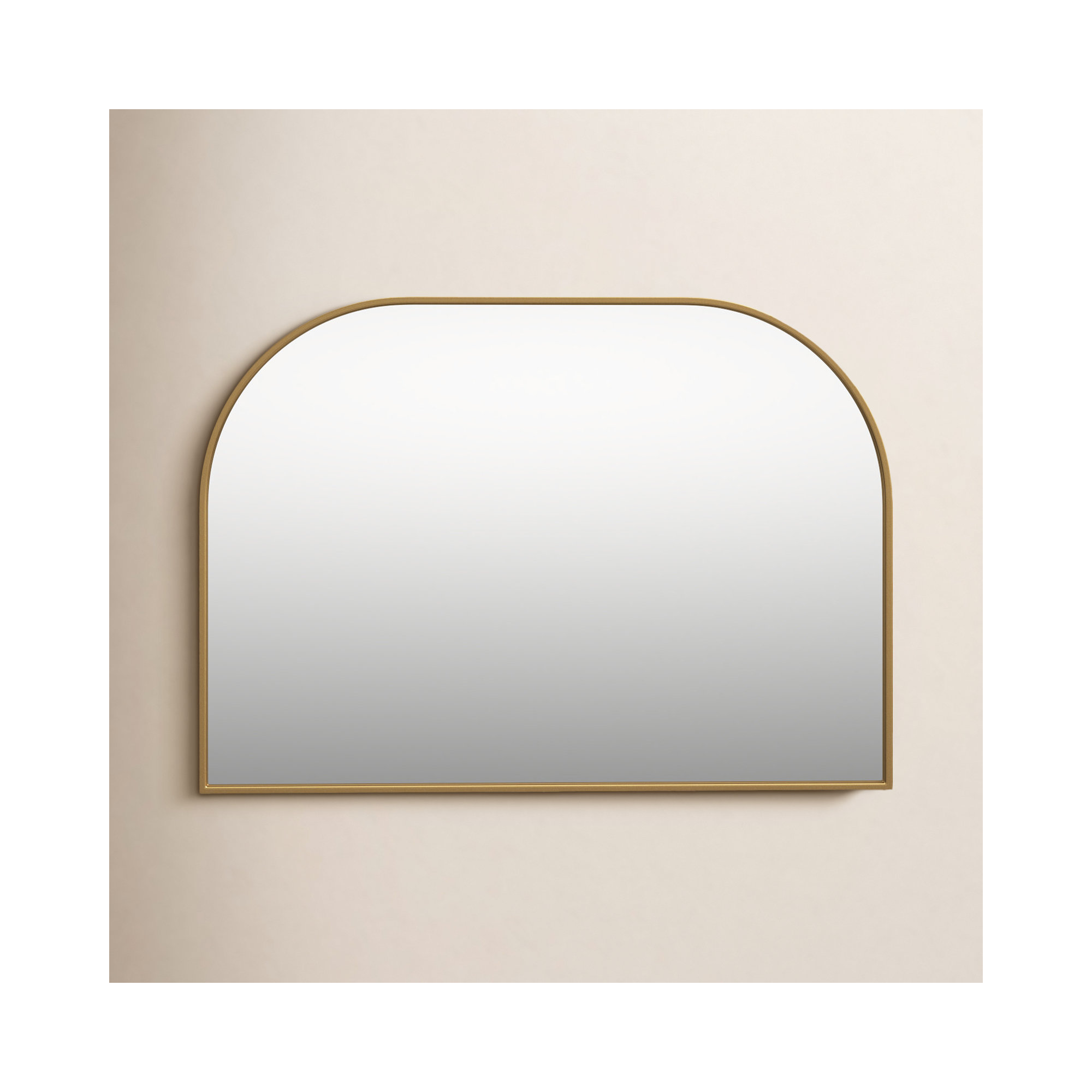 Sabine Metal Wide Arch Wall Mirror, 30" x 42", Brass