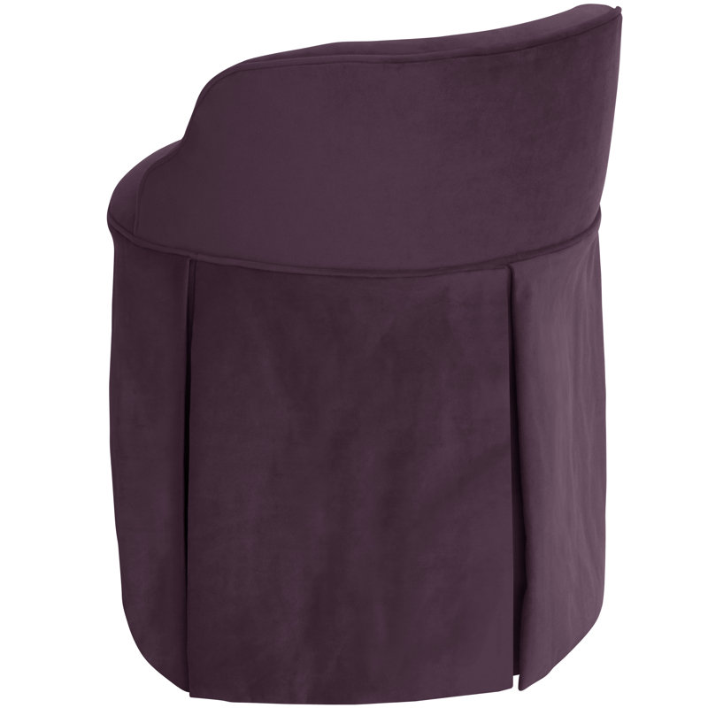 Viveros Upholstered Barrel Chair, Classic Aubergine Velvet