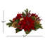 Candélabre de poinsettia artificiel