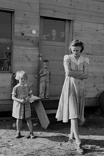 Reproduction de photo « migrant mère & children » par dorothea lange-sans cadre, H 66 po x l 44 po