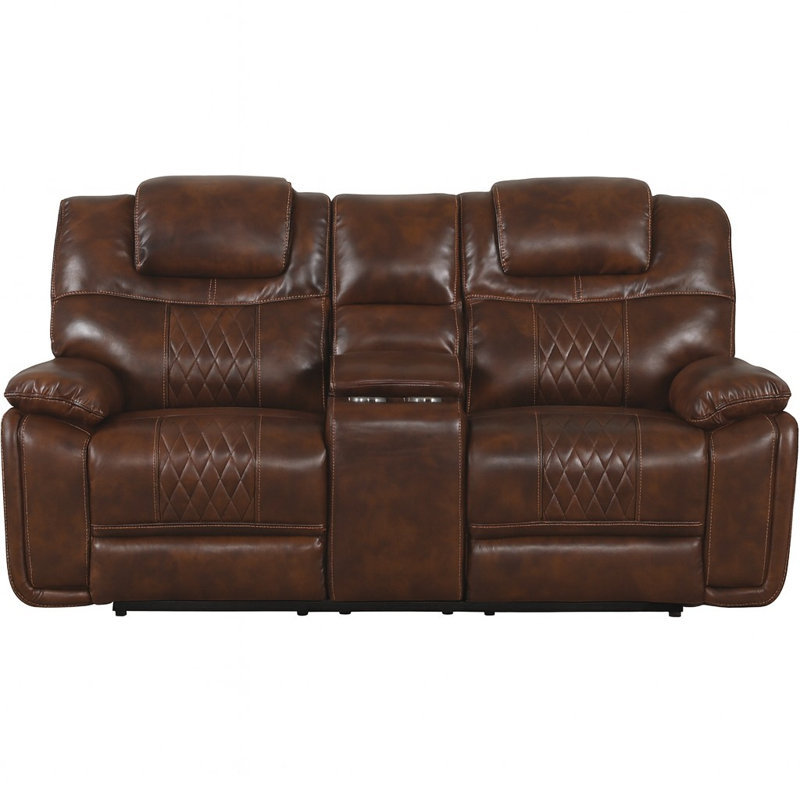Levant 78'' Faux Leather Power Reclining Loveseat