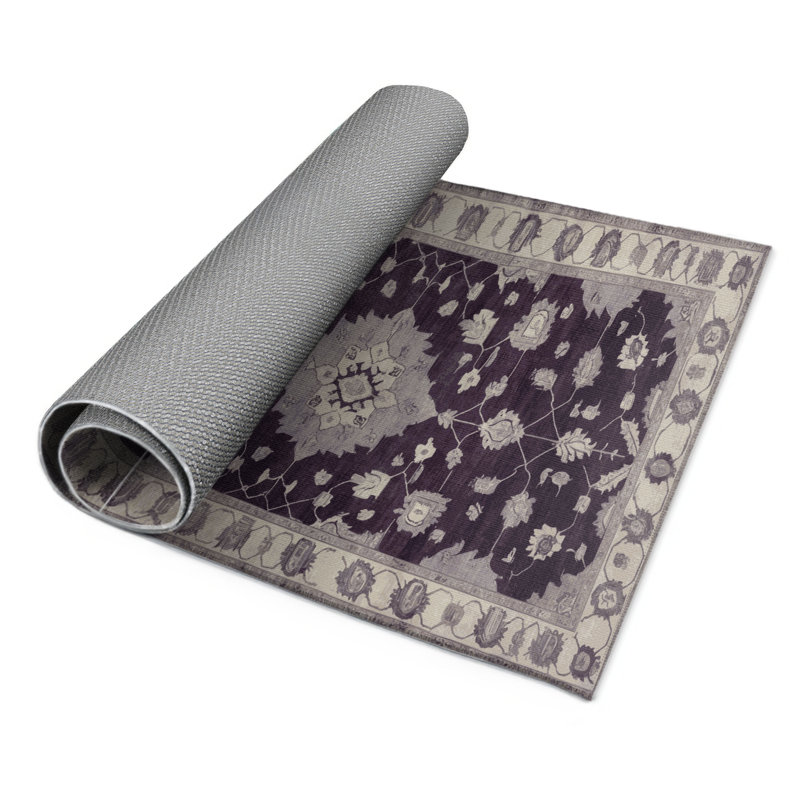 Tapis mauve intérieur et extérieur surteint, Rectangulaire 2 pi x 3 pi