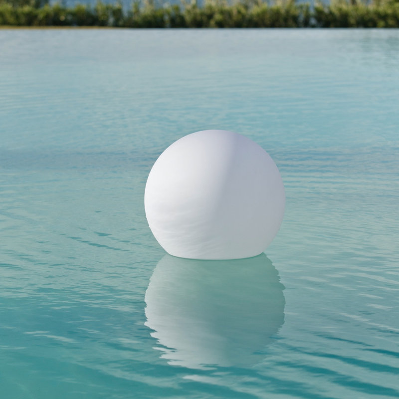 Globe LED Outdoor Floating Light, 19.7" H x 19.7" W x 19.7" D